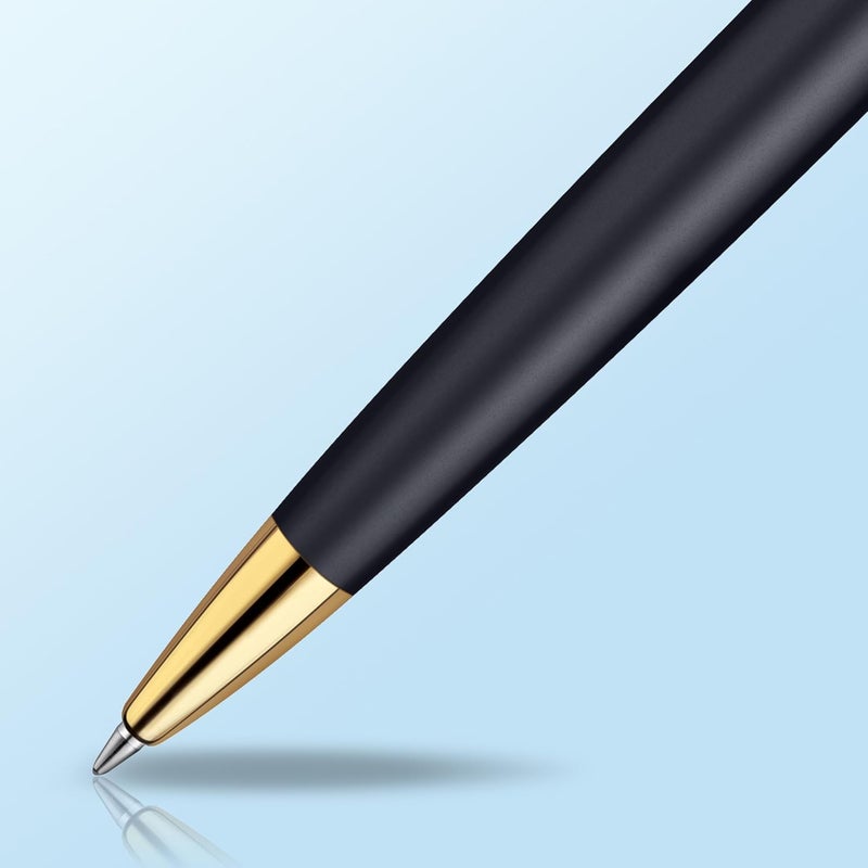 Waterman قلم حبر جاف ووترمان هيميسفير أسود غير لامع مع حواف ذهبية 9101 - Image 4